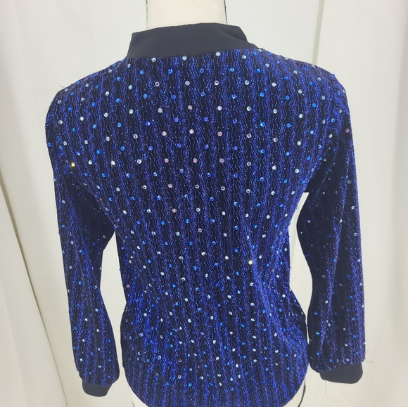 Custom Designed Crystal Embellished Pullover sz sm/md - Picture 4 of 4